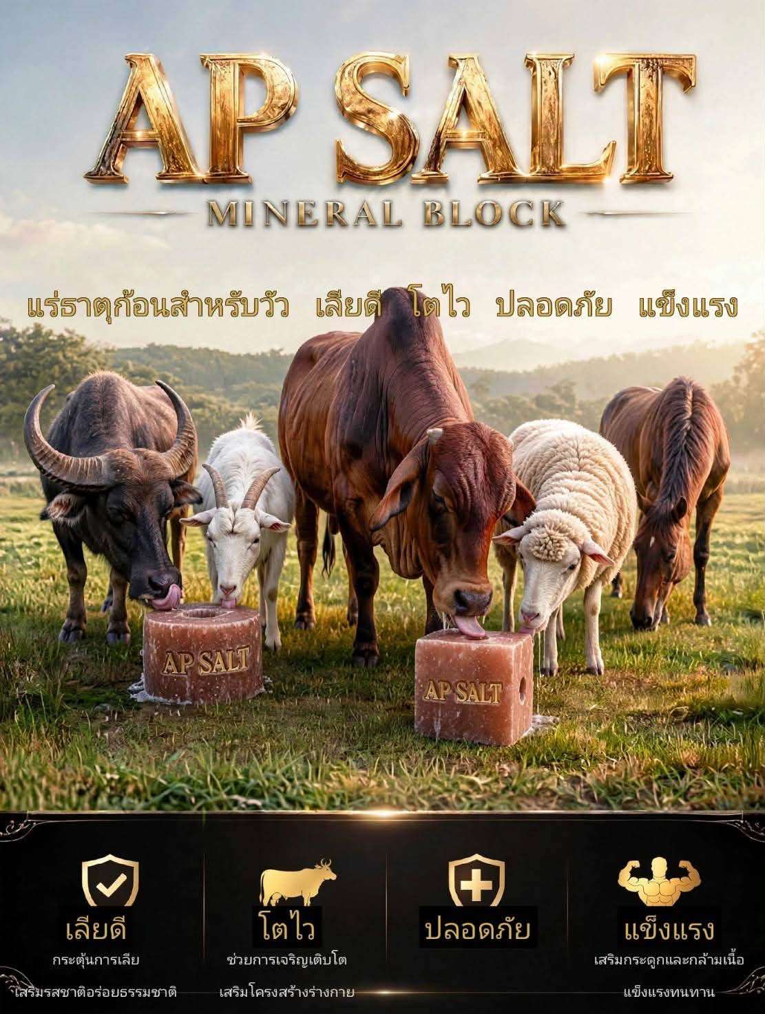 เทคนิคขุนวัวให้โตไว น้ำหนักดี ด้วยอาหารเสริมและแร่ธาตุก้อน